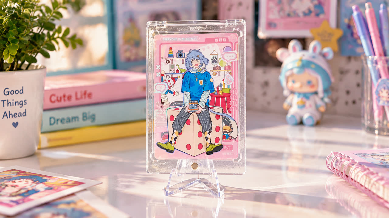 Colorful Character Group Card view 1